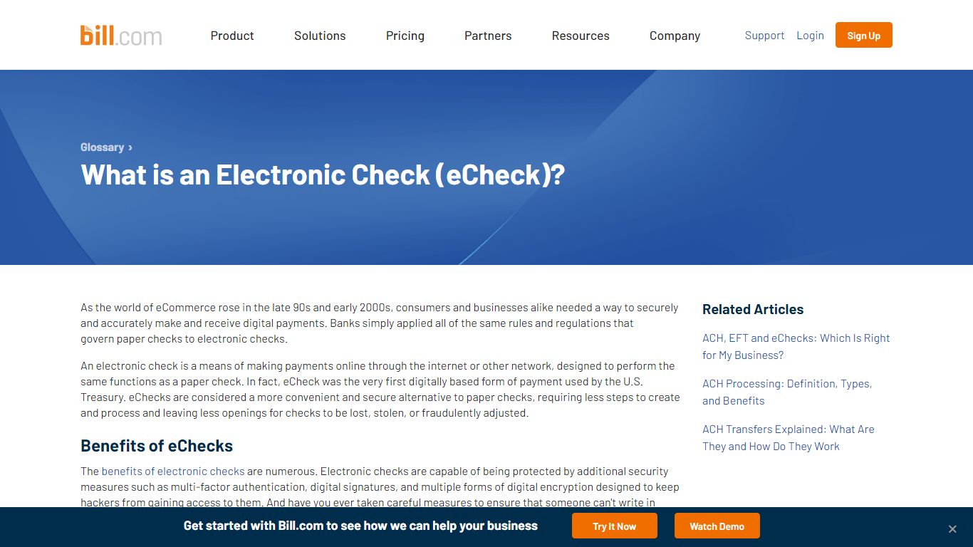 What is an eCheck and How to Send One | Bill.com